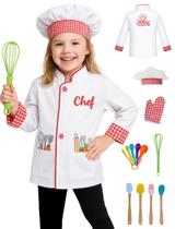 Traje de chef ANPHILE para crianças com chapéu roupa infantil