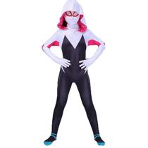 Traje de Cosplay da Mulher-Aranha Gwen Stacy - Fantasia Halloween Infantil
