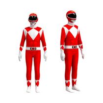 Traje de Cosplay Power Rangers Samurai Sentai Shinkenger - Adulto e Infantil