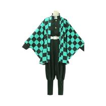 Traje de Cosplay Tanjirou Kamado - Uniforme de Quimono para Anime (Homens, Mulheres e Crianças)