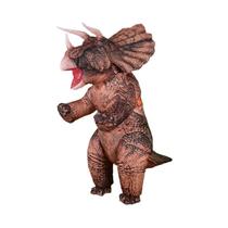 Traje de Dinossauro Triceratops Inflável para Adulto - Fantasia de Halloween e Festa