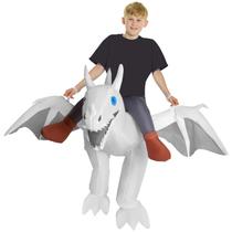 Traje de dragão inflável para crianças Morph Dragon Rider Traje de dragão inflável para crianças Morph Dragon Rider
