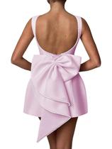 Traje de festa de coquetel Vestido de noite Aosadin Satin Pink Traje de festa de coquetel Vestido de noite Aosadin Satin Pink