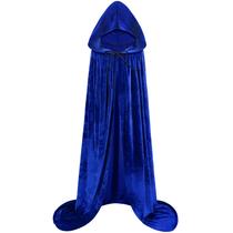 Traje de Halloween Sarfel Blue Wizard Robe Velvet para homens