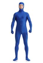 Traje de macacão ATHX Open Face Spandex Halloween Blue