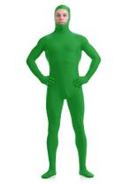 Traje de macacão ATHX Spandex Open Face Halloween Green