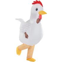 Traje de macacão de plástico inflável White Chicken Adult Traje de macacão de plástico inflável White Chicken Adult