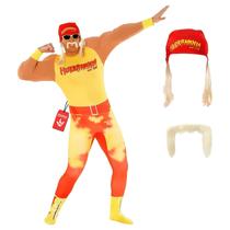 Traje de Morph Hulk Hogan, roupa grande de luta livre para adultos da WWE