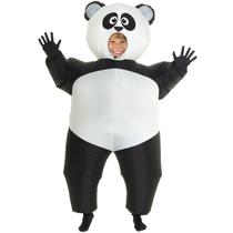 Traje de panda inflável para crianças Morph Costumes Halloween Traje de panda inflável para crianças Morph Costumes Halloween