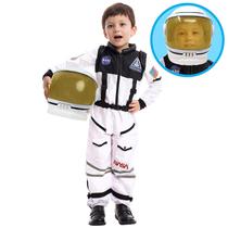 Traje de Piloto Espacial Infantil com Capacete NASA e Viseira Móvel - Bebês e Crianças até 3 anos - Spooktacular Creations