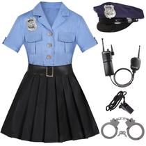 Traje de policial Gortykor Girls Cop Uniforme de 7 a 8 anos