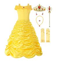 Traje de princesa ReliBeauty Little Girls Yellow 5