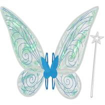 Traje Fairy Wings para adultos e meninas de quescu (Blue)