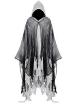 Traje Geyoga Halloween Grim Reaper, capa com capuz, Geyoga, GG Traje Geyoga Halloween Grim Reaper, capa com capuz, Geyoga, GG