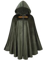 Traje GRAJTCIN Renaissance com capuz, capa de veludo, 130 cm, verde Traje GRAJTCIN Renaissance com capuz, capa de veludo, 130 cm, verde