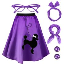 Traje Hicarer, roupa feminina dos anos 50, saia poodle, sock hop Traje Hicarer, roupa feminina dos anos 50, saia poodle, sock hop