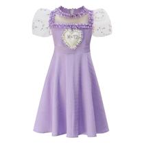 Traje Huxfox Girls Melanie K12 Vestido K12 para crianças K-12 roxo 5-6Y Traje Huxfox Girls Melanie K12 Vestido K12 para crianças K-12 roxo 5-6Y