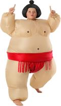 Traje inflável Morph Red Sumo Wrestler para crianças