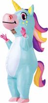 Traje inflável Spooktacular Creations Adult Unicorn Blue