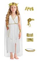 Traje JEGERMIG, toga grega, deusa romana, atena, crianças, menina