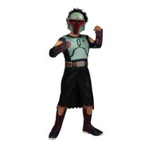 Traje juvenil Star Wars Boba Fett, macacão acolchoado Jazwares Traje juvenil Star Wars Boba Fett, macacão acolchoado Jazwares