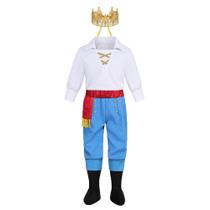 Traje LGandPG Prince Eric para meninos, roupa de Halloween