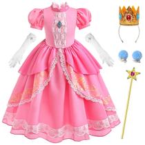 Traje Luzlen Pink para meninas, vestido de Halloween de 4 a 5 anos