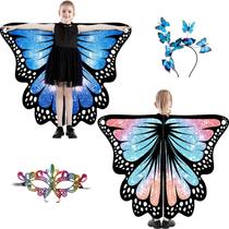 Traje LYL. Conjunto de 3 peças de fadas azuis Ling Butterfly Wings