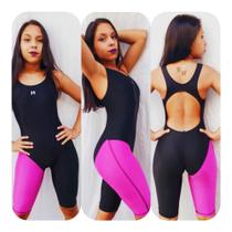 Traje macaquinho duo feminino azul ou rosa para natação ou hidroginástica - hidromania rio natação Traje macaquinho duo feminino azul ou rosa para natação ou hidroginástica - hidromania rio natação