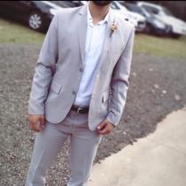 Traje masculino, para casamento, formatura, festas, cinza