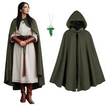 Traje medieval: capa renascentista feminina QPAXUCR, verde Traje medieval: capa renascentista feminina QPAXUCR, verde