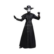 Traje Medieval de Médico da Praga para Halloween - Tamanho 5XL com Capuz, Roba e Máscara Traje Medieval de Médico da Praga para Halloween - Tamanho 5XL com Capuz, Roba e Máscara