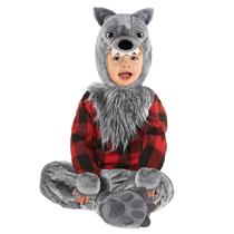 Traje Morph Toddler Wolf para meninos e meninas de 0 a 12 meses
