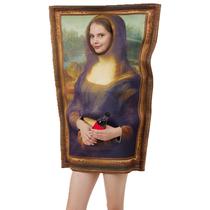 Traje mural de Halloween Fockety Mona Lisa resistente a lágrimas