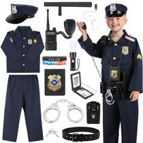 Traje policial IVENRXIU para crianças com acessórios de 3 a 8 anos Traje policial IVENRXIU para crianças com acessórios de 3 a 8 anos