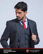 Traje Poliviscose Chumbo xadrez