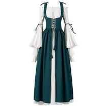 Traje renascentista feminino Spooktacular Creations Green Chemise XXL