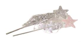 Traje RG Fairy Wand, acessório de lantejoulas prateadas