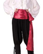 Traje Sash the Pirate Dressing Pirate Medieval Satin Red