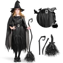 Traje Spooktacular Creations Black Witch Girl 10-12 anos