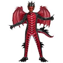 Traje Spooktacular Creations Halloween Dragon vermelho/preto Traje Spooktacular Creations Halloween Dragon vermelho/preto
