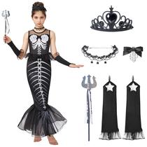Traje Spooktacular Creations Mermaid Skeleton Girl 8-10 anos Traje Spooktacular Creations Mermaid Skeleton Girl 8-10 anos