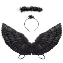 Traje Wings CLONG Black Fallen Angel/Devil para meninas/mulheres Traje Wings CLONG Black Fallen Angel/Devil para meninas/mulheres