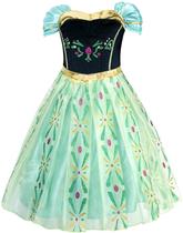 Traje Xinfenglai Green Girls Cosplay Dance Dress Princess