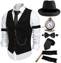 Traje ZeroShop 1920s Masculino Gomez Addams Gangster Outfit