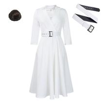 Traje Zidade Annabelle Vestido para mulheres com cintura e peruca