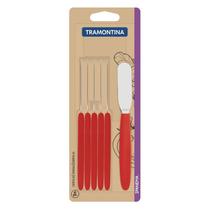 Tramontina Conjunto de Espátulas para Manteiga Ipanema com Lâminas em Aço Inox Vermelho 6 Peças Tramontina Conjunto de Espátulas para Manteiga Ipanema com Lâminas em Aço Inox Vermelho 6 Peças