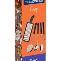 Tramontina Kit Utensilios Inox Easy 5pc Preto 25299013 Tramontina Kit Utensilios Inox Easy 5pc Preto 25299013