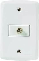 Tramontina lux2 - conj 4x2 1 tomada tv sat branco