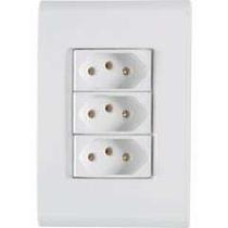 Tramontina lux2 - conj 4x2 3 tomadas 2p+t 10a